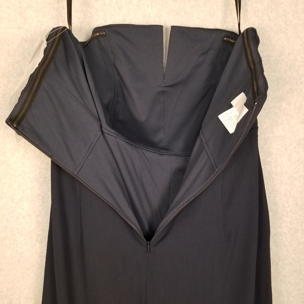 NWT Dessy Collection Vivian Diamond Midnight Blue Strapless Jumpsuit Sz 14R - Picture 6 of 6